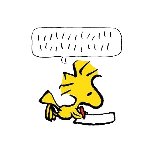 Woodstock and Snoopy comic panel